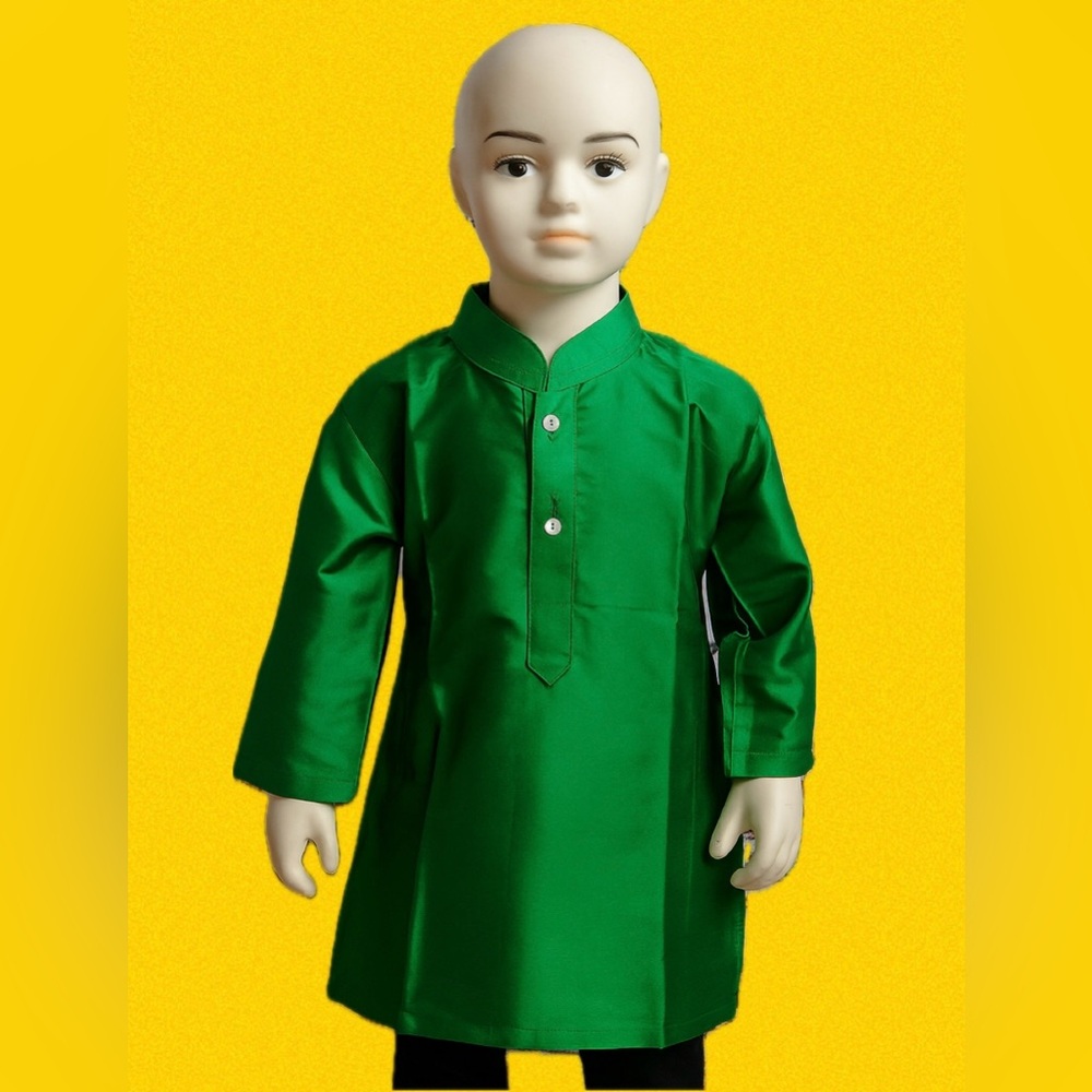 Stylish Green Kurta 5T Boys